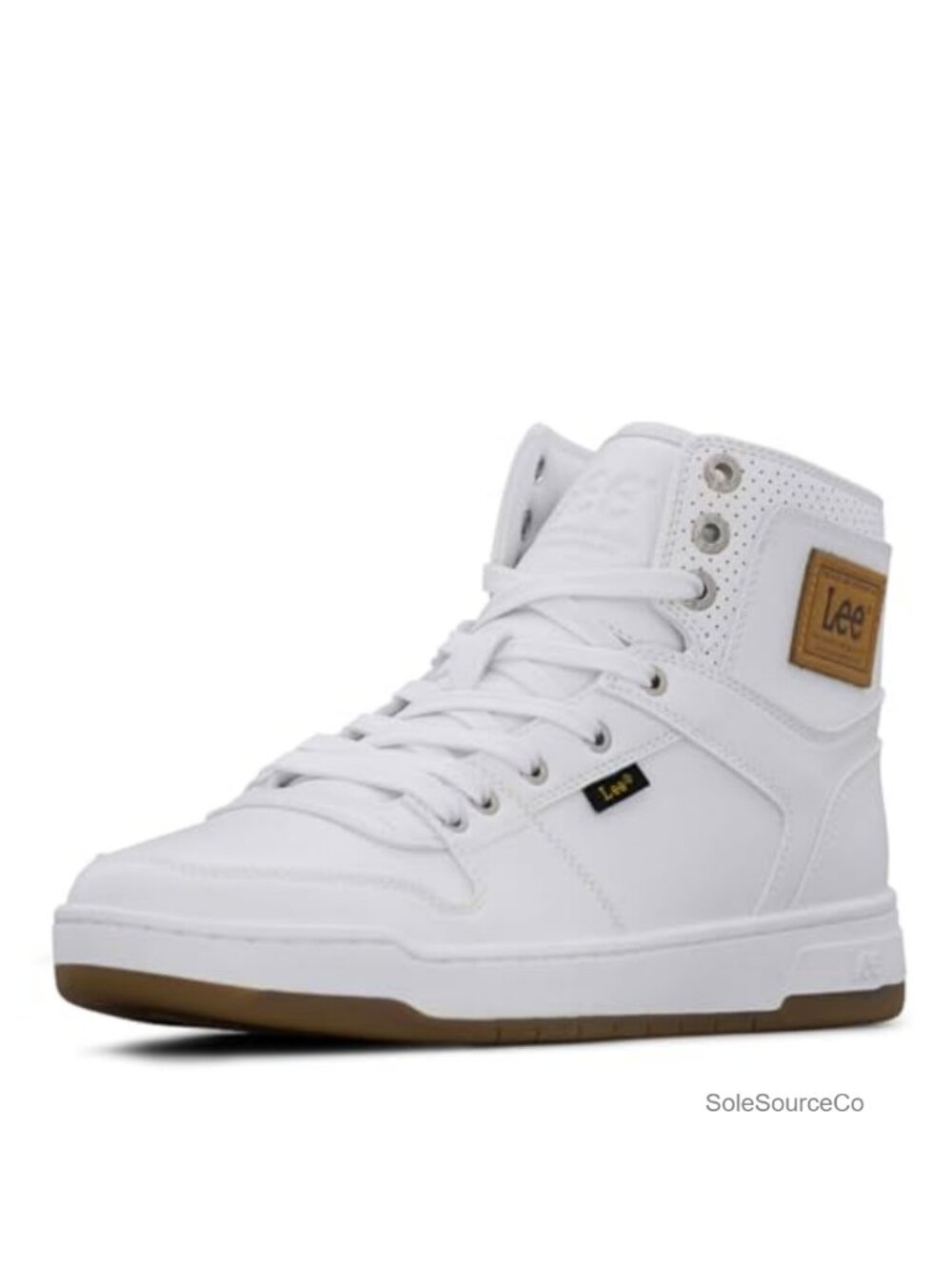 Men's High-Top Court Sneaker Denim Faux Leather